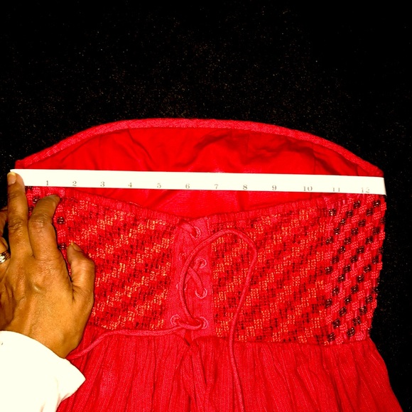 Free People strapless beaded tiered corset dress - Picture 12 of 13